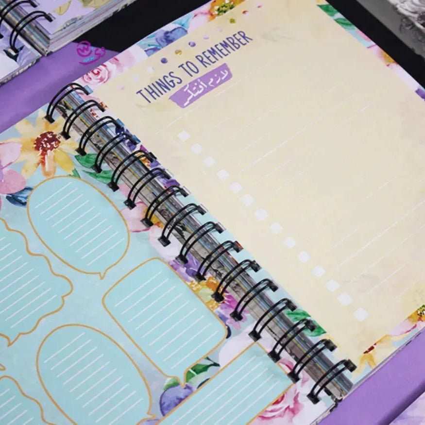 Agenda - ( 91 Papers -182 pages ) -Blooming flowers - WE PRINT