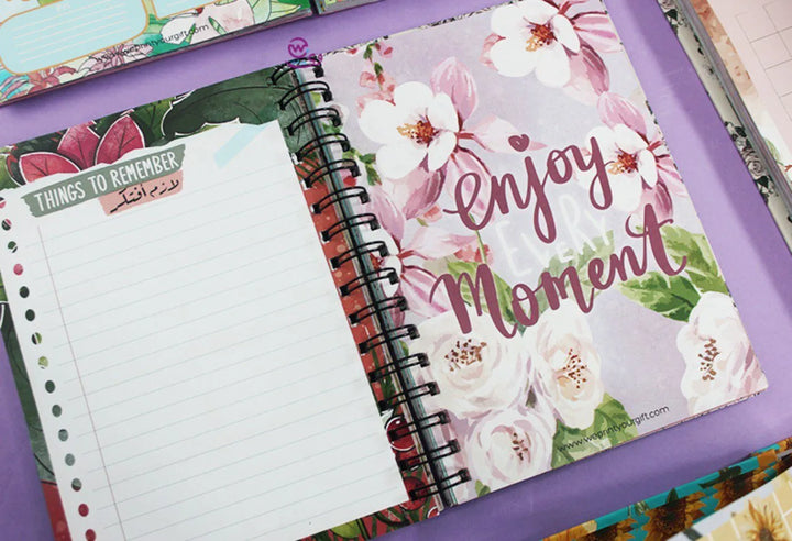 Agenda - ( 91 Papers -182 pages ) -Blooming flowers - WE PRINT