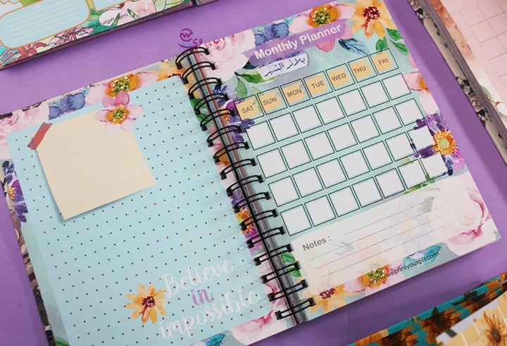 Agenda - ( 91 Papers -182 pages ) -Blooming flowers - WE PRINT