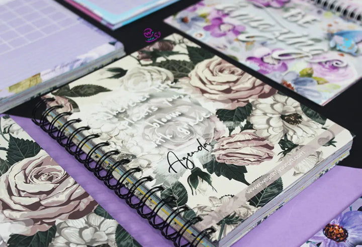 Agenda - ( 91 Papers -182 pages ) -Blooming flowers - WE PRINT