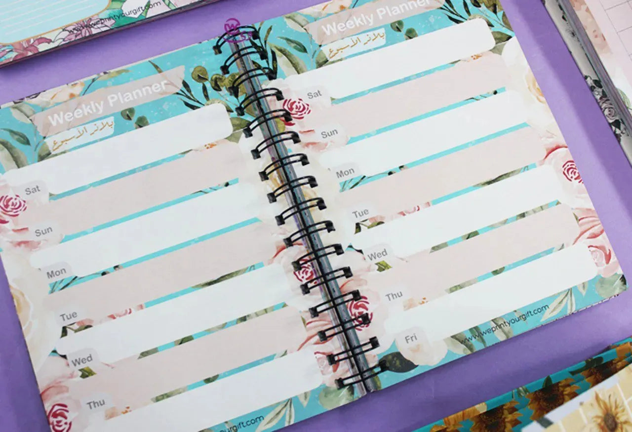 Agenda - ( 91 Papers -182 pages ) -Blooming flowers - WE PRINT