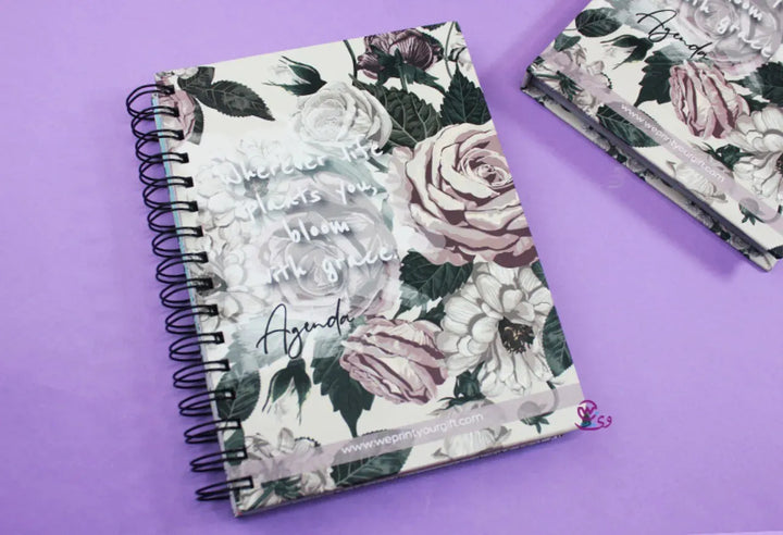 Agenda - ( 91 Papers -182 pages ) -Blooming flowers - WE PRINT