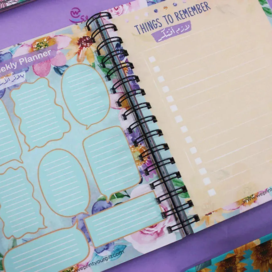 Agenda - ( 91 Papers -182 pages ) -Blooming flowers - WE PRINT