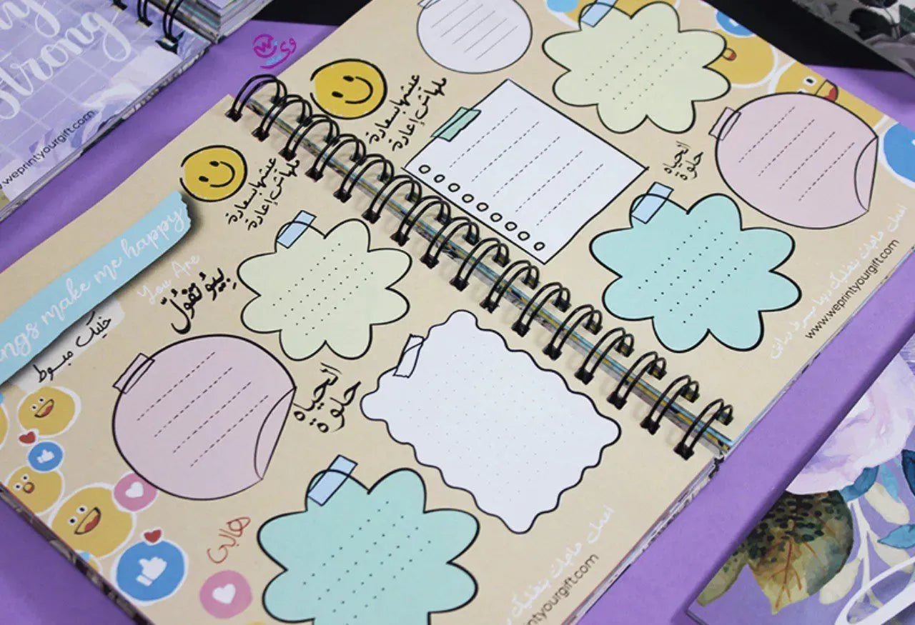 Agenda - ( 91 Papers -182 pages ) -Blooming flowers - WE PRINT