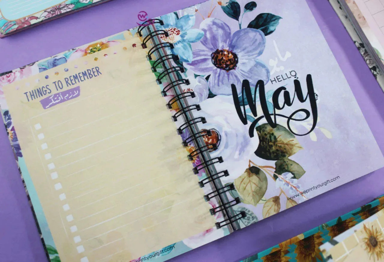 Agenda - ( 91 Papers -182 pages ) -Blooming flowers - WE PRINT