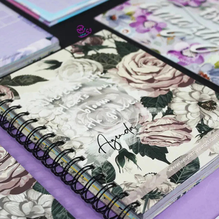 Agenda - ( 91 Papers -182 pages ) -Blooming flowers - WE PRINT