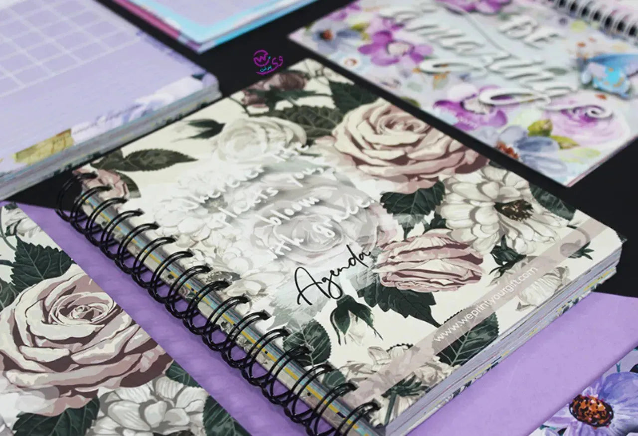 Agenda - ( 91 Papers -182 pages ) -Blooming flowers - WE PRINT