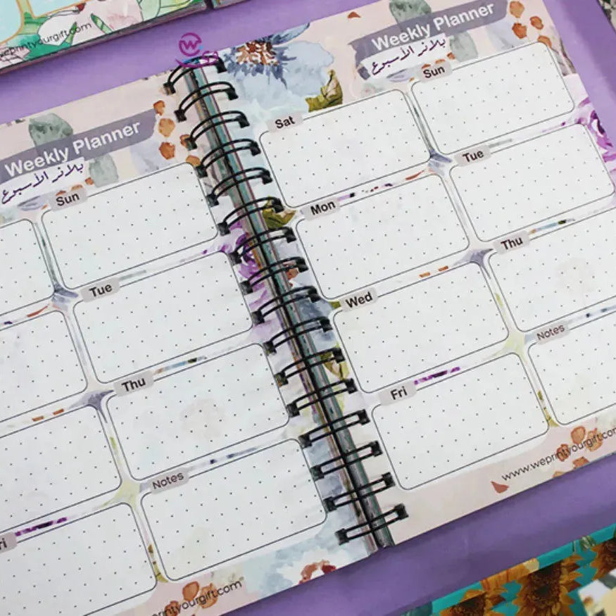 Agenda - ( 91 Papers -182 pages ) -Blooming flowers - WE PRINT