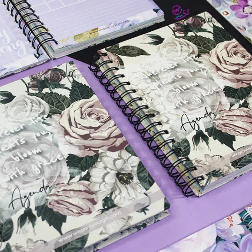 Agenda - ( 91 Papers -182 pages ) -Blooming flowers - WE PRINT