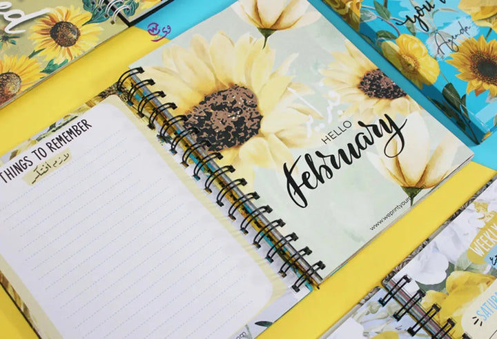 Agenda - ( 91 Papers -182 pages ) -Sunflowers - WE PRINT