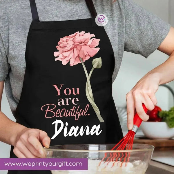 Apron- Names-flowers - WE PRINT