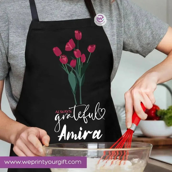 Apron- Names-flowers - WE PRINT