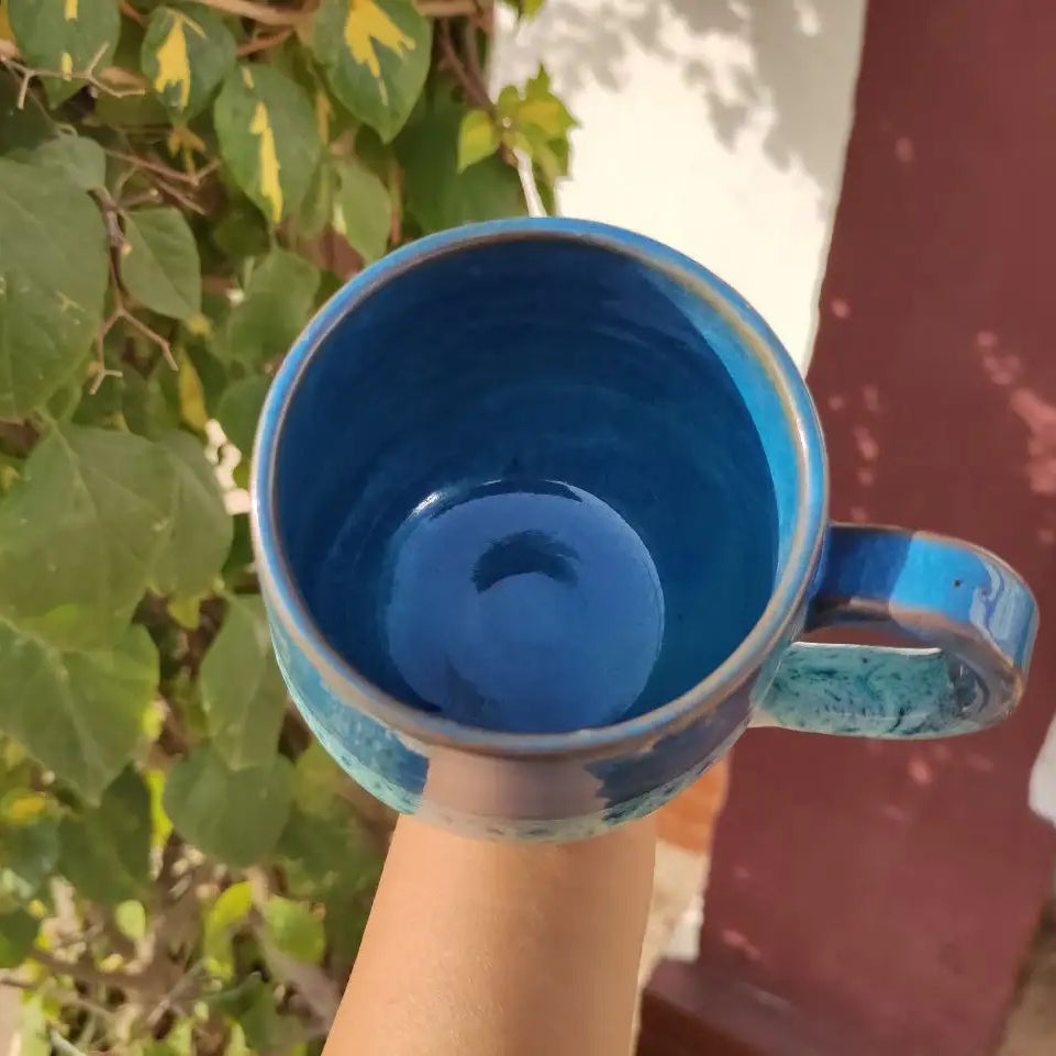 Ocean Handmade Pottery Mug – 400 ml- Customization Options - WE PRINT