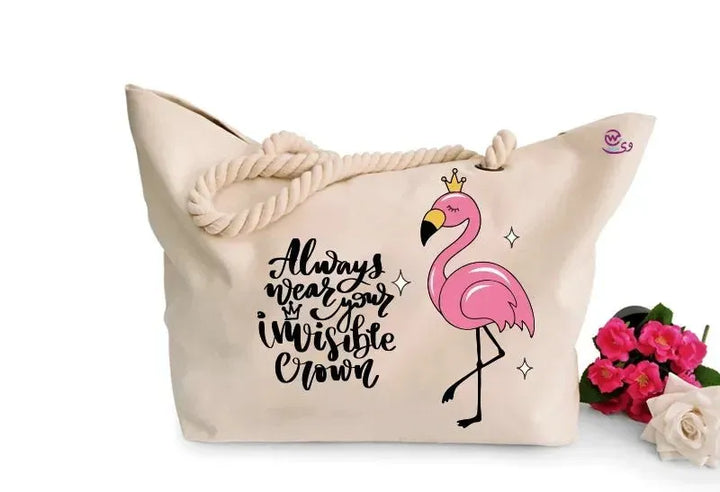 Beach -Bag- Flamingo - WE PRINT