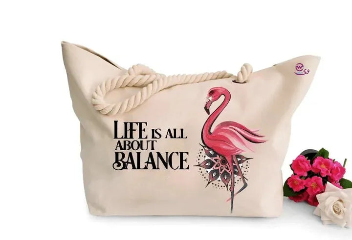 Beach -Bag- Flamingo - WE PRINT