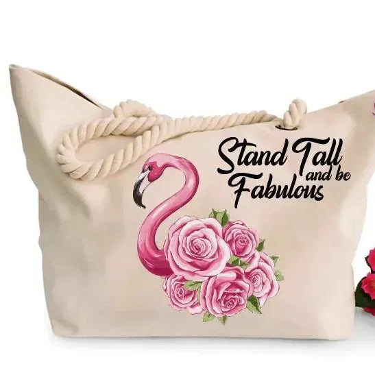 Beach -Bag- Flamingo - WE PRINT