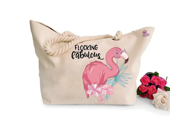 Beach -Bag- Flamingo - WE PRINT