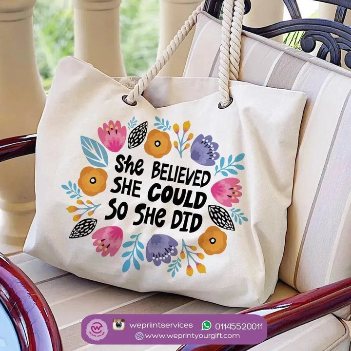 Beach-Bag -Floral Designs - WE PRINT