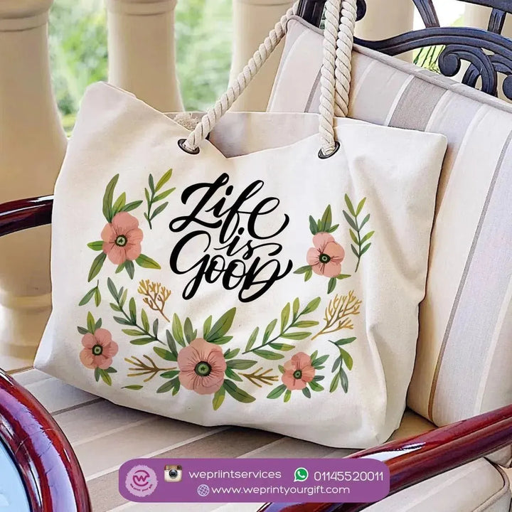 Beach-Bag -Floral Designs - WE PRINT