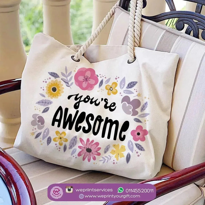 Beach-Bag -Floral Designs - WE PRINT