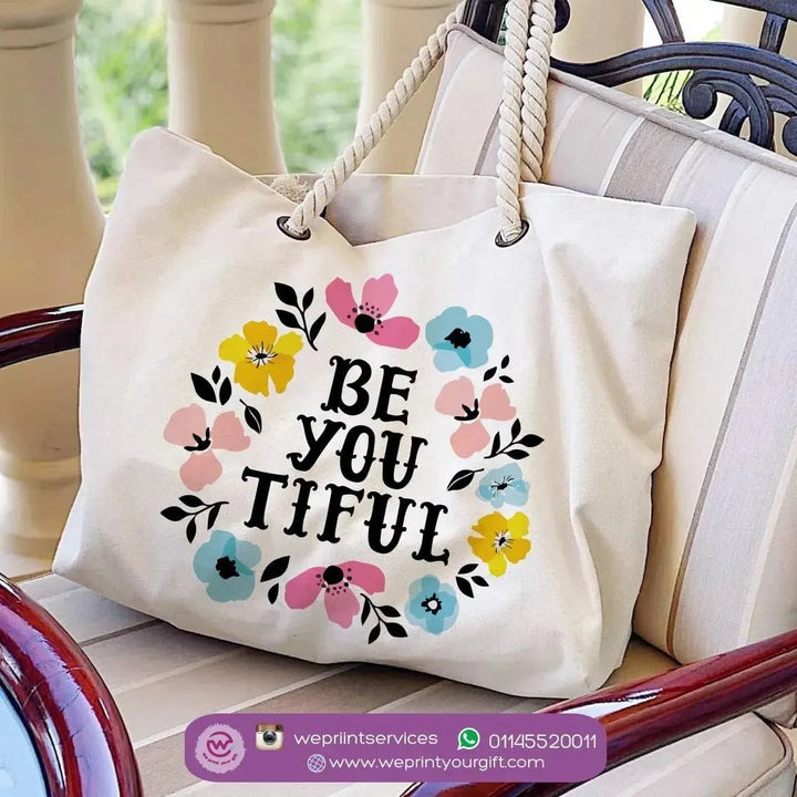 Beach-Bag -Floral Designs - WE PRINT