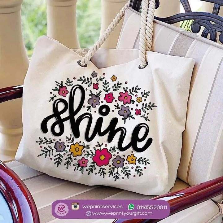 Beach-Bag -Floral Designs - WE PRINT