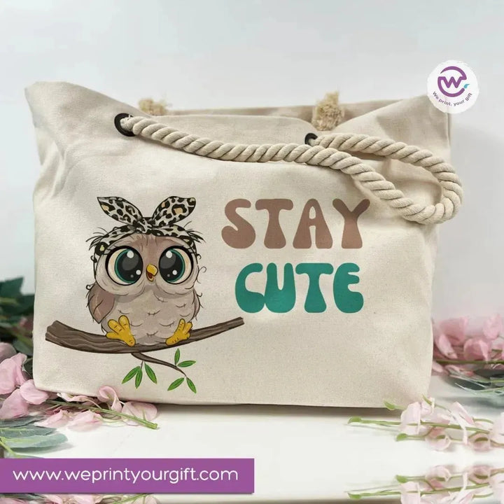 Beach-Bag -Owl - WE PRINT