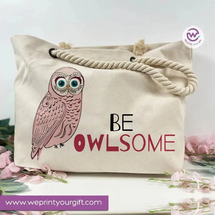 Beach-Bag -Owl - WE PRINT