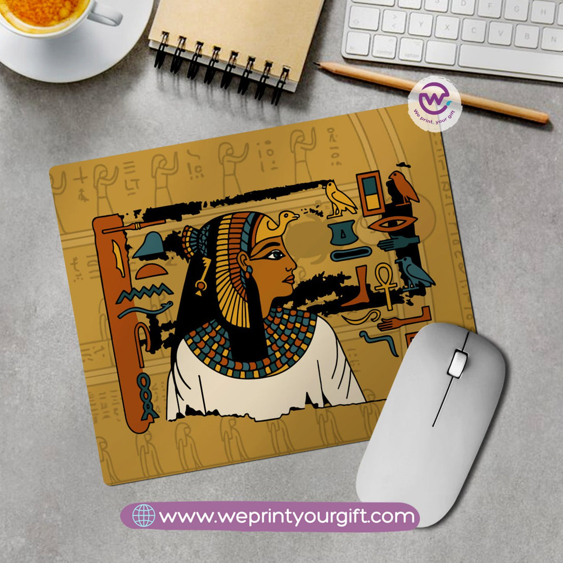 Egyptian Pharaonic Mouse Pad – Ancient Art Reimagined
