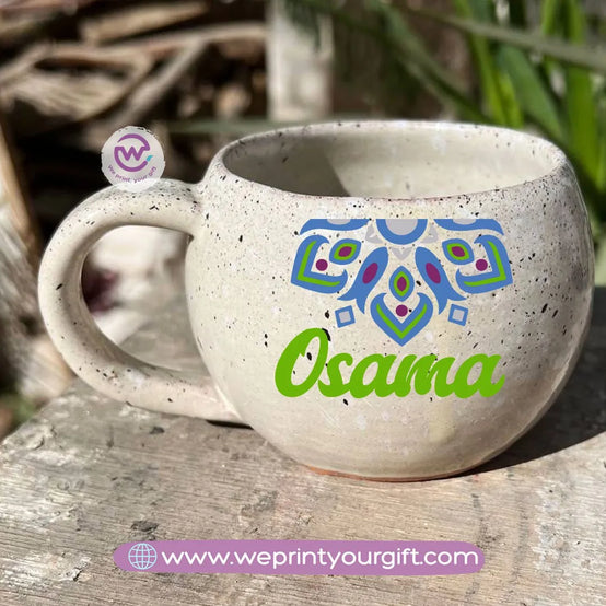 Bowl Marble Pottery Mug- Names - WE PRINT