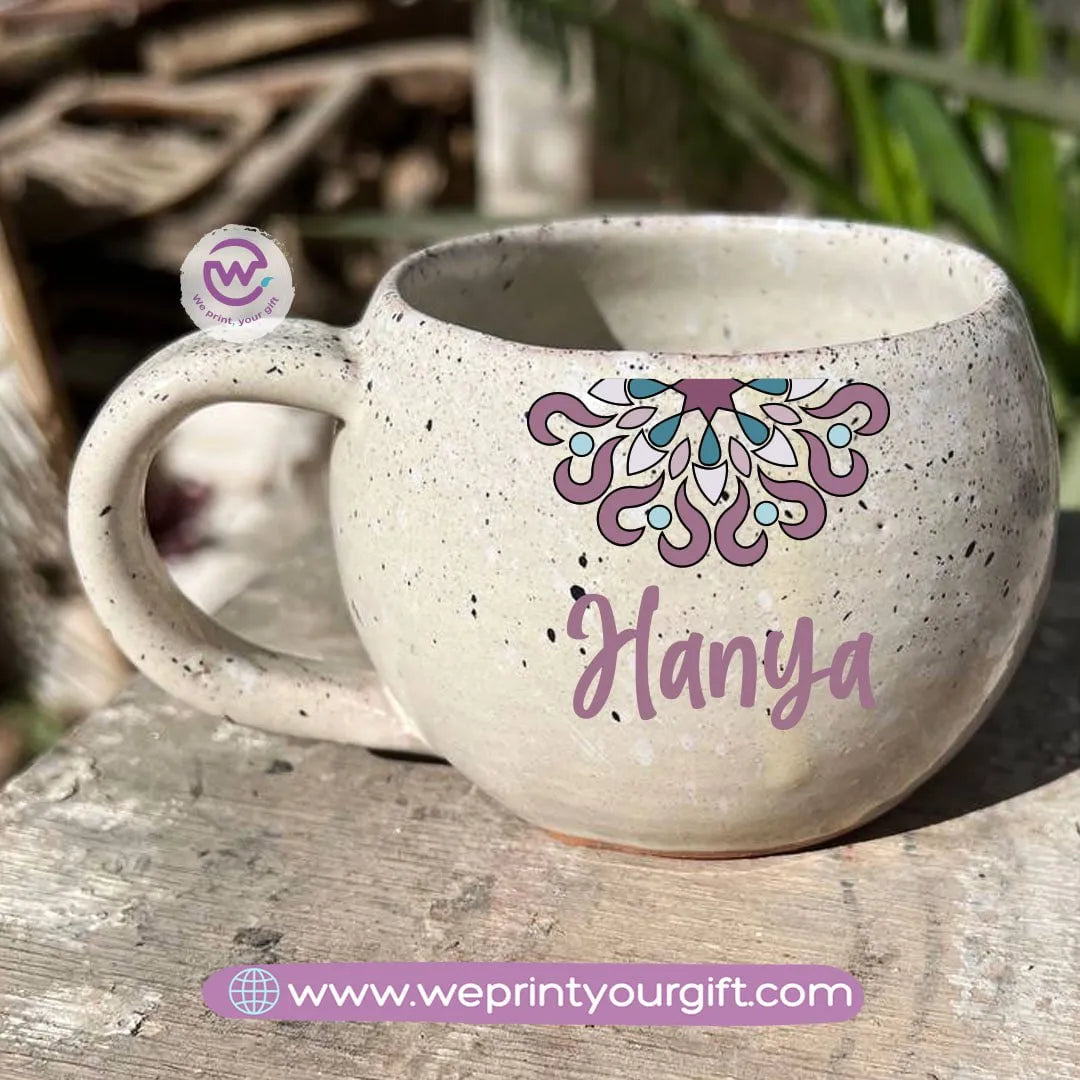 Bowl Marble Pottery Mug- Names - WE PRINT