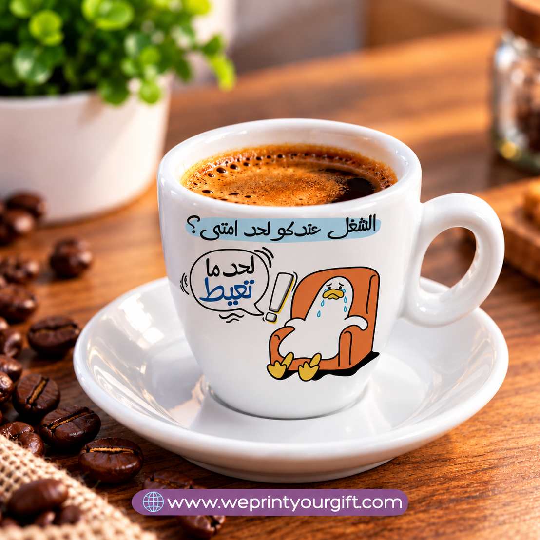 Cute Duck Ceramic Coffee Cups with Saucers – Funny & Playful Designs