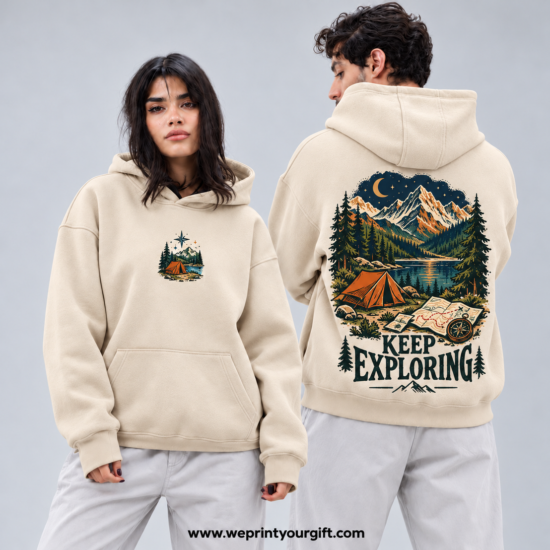 Unisex "Lessa El Tareeq Taweel" (The Road Is Still Long) Hoodie - Premium Melton Cotton