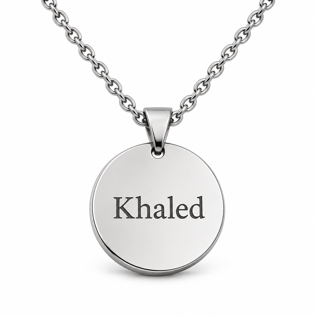 Custom Engraved Disc Necklace