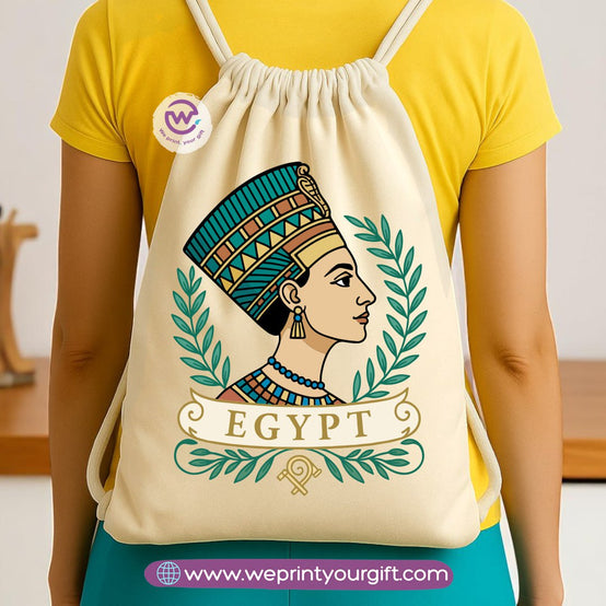 حقيبة ظهر مصرية فرعونية برباط - تصاميم مستوحاة من الفن القديم