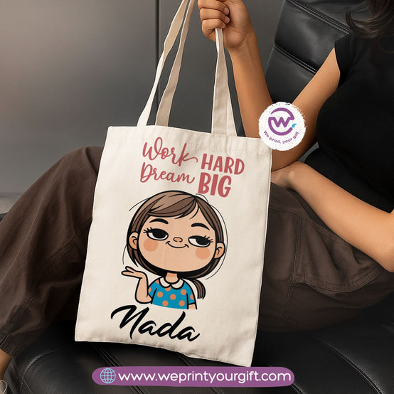 Cartoon Character Canvas Tote Bag