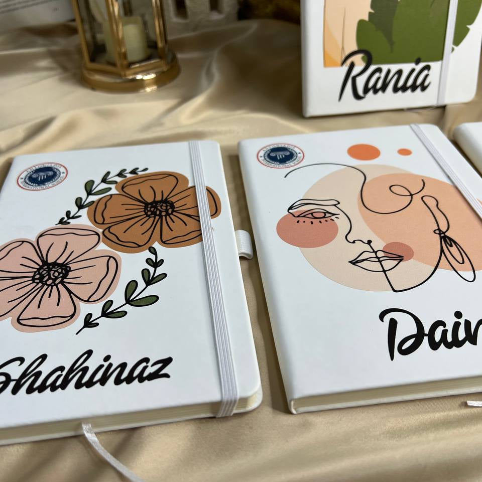 White Notebook with Elastic Band - Buy 2 Get 1 Free