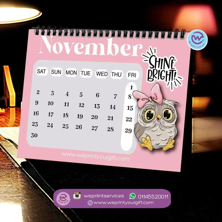 Calendar - owl - WE PRINT