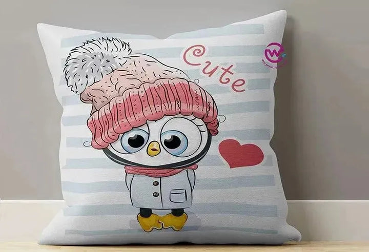 Canvas Cushion-Square Shape - Owls - WE PRINT