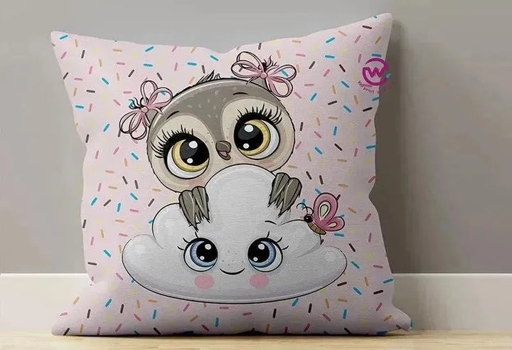 Canvas Cushion-Square Shape - Owls - WE PRINT