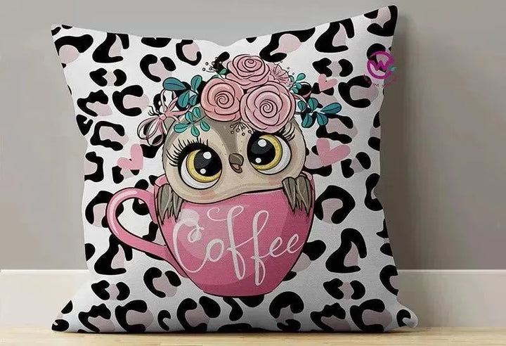 Canvas Cushion-Square Shape - Owls - WE PRINT