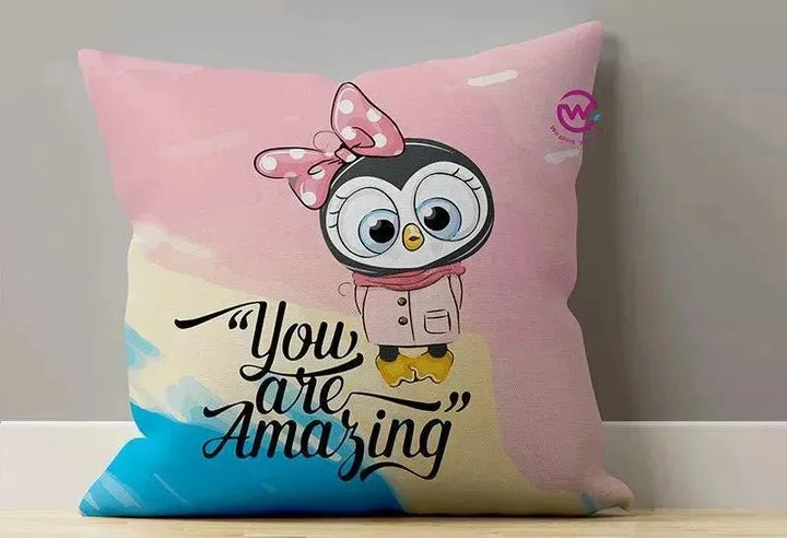 Canvas Cushion-Square Shape - Owls - WE PRINT