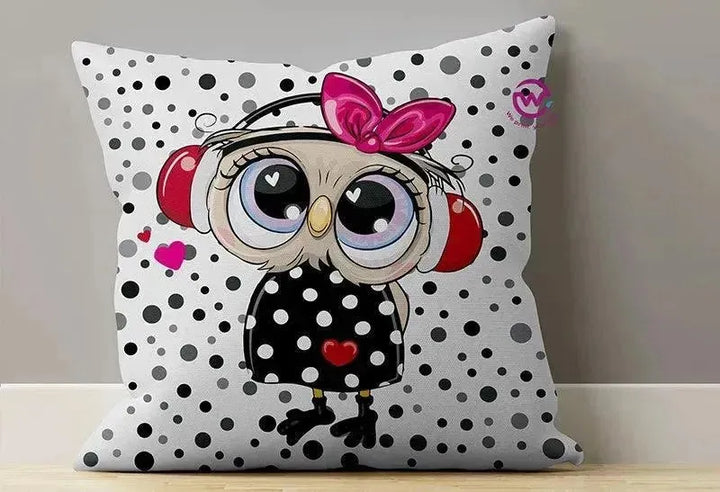 Canvas Cushion-Square Shape - Owls - WE PRINT