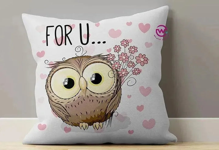 Canvas Cushion-Square Shape - Owls - WE PRINT