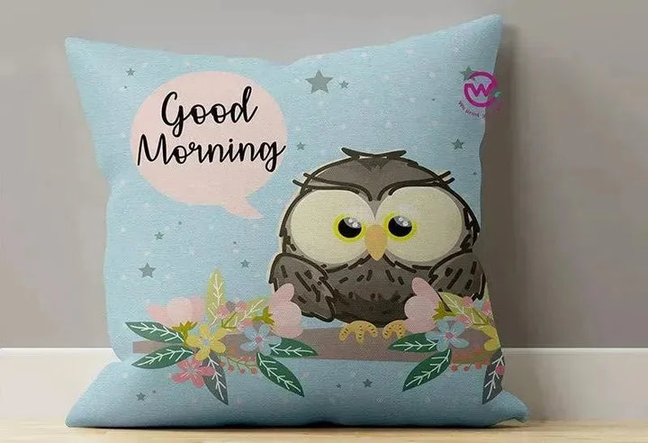 Canvas Cushion-Square Shape - Owls - WE PRINT