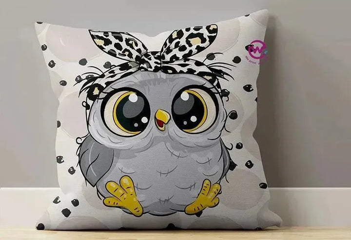 Canvas Cushion-Square Shape - Owls - WE PRINT