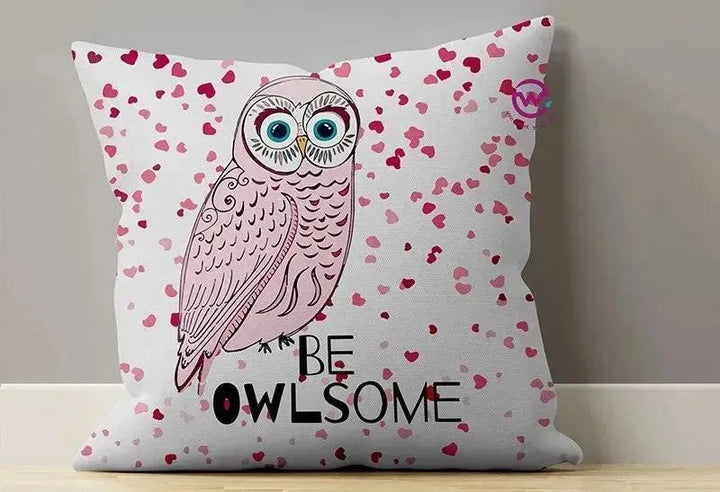 Canvas Cushion-Square Shape - Owls - WE PRINT