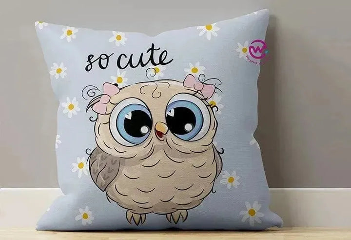 Canvas Cushion-Square Shape - Owls - WE PRINT