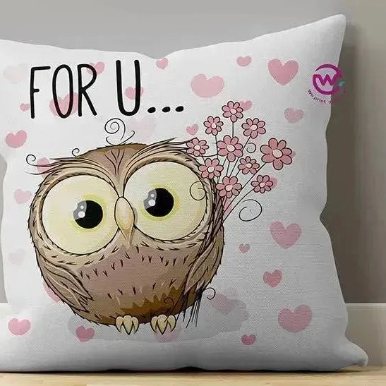 Canvas Cushion-Square Shape - Owls - WE PRINT