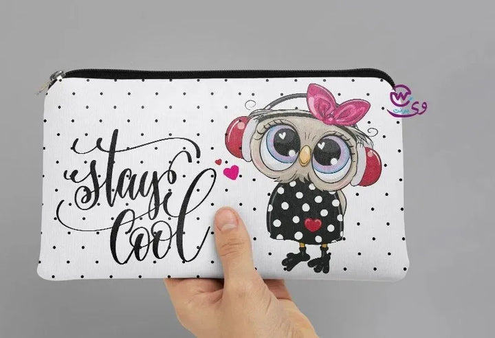 Canvas - Pencil Case -Cute owl - WE PRINT